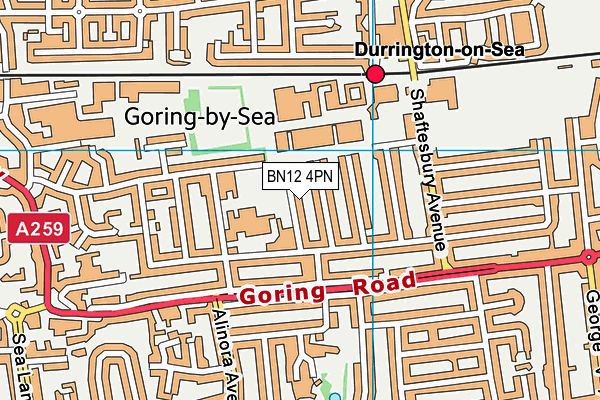 BN12 4PN map - OS VectorMap District (Ordnance Survey) BN12 4PN map - OS VectorMap District (Ordnance Survey)