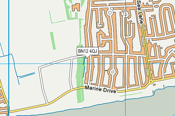 BN12 4QJ map - OS VectorMap District (Ordnance Survey) BN12 4QJ map - OS VectorMap District (Ordnance Survey)