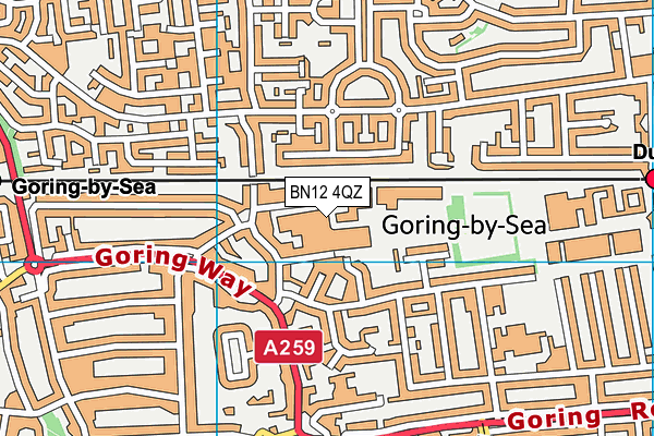 BN12 4QZ map - OS VectorMap District (Ordnance Survey) BN12 4QZ map - OS VectorMap District (Ordnance Survey)