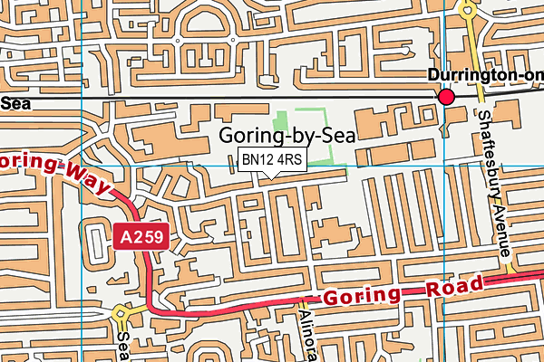 BN12 4RS map - OS VectorMap District (Ordnance Survey) BN12 4RS map - OS VectorMap District (Ordnance Survey)