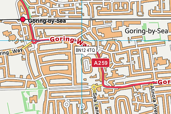 BN12 4TQ map - OS VectorMap District (Ordnance Survey) BN12 4TQ map - OS VectorMap District (Ordnance Survey)