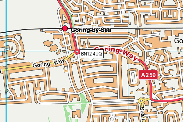BN12 4UQ map - OS VectorMap District (Ordnance Survey) BN12 4UQ map - OS VectorMap District (Ordnance Survey)