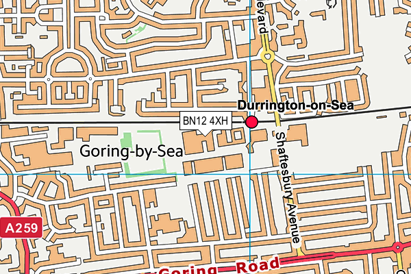 BN12 4XH map - OS VectorMap District (Ordnance Survey) BN12 4XH map - OS VectorMap District (Ordnance Survey)