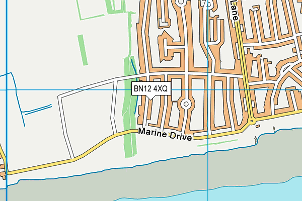 BN12 4XQ map - OS VectorMap District (Ordnance Survey) BN12 4XQ map - OS VectorMap District (Ordnance Survey)