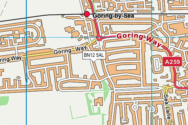 BN12 5AL map - OS VectorMap District (Ordnance Survey) BN12 5AL map - OS VectorMap District (Ordnance Survey)