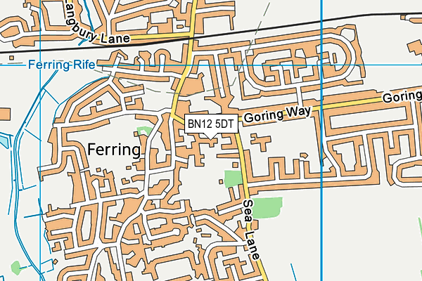 BN12 5DT map - OS VectorMap District (Ordnance Survey) BN12 5DT map - OS VectorMap District (Ordnance Survey)
