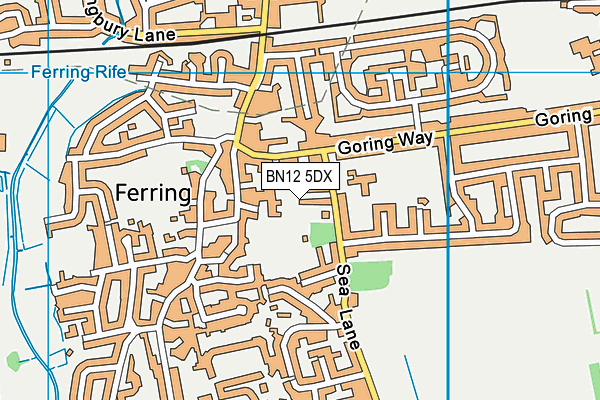 BN12 5DX map - OS VectorMap District (Ordnance Survey) BN12 5DX map - OS VectorMap District (Ordnance Survey)