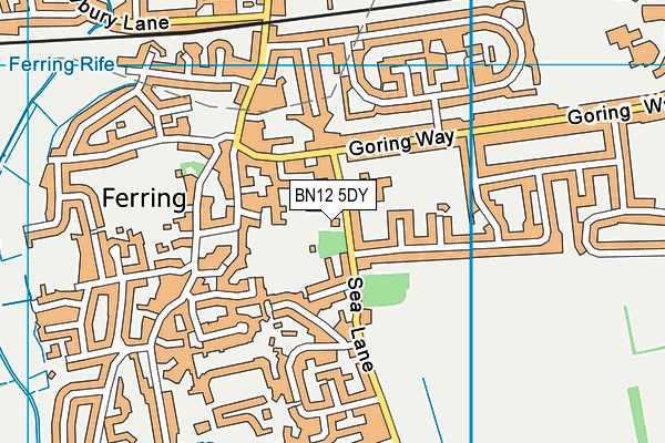 BN12 5DY map - OS VectorMap District (Ordnance Survey) BN12 5DY map - OS VectorMap District (Ordnance Survey)