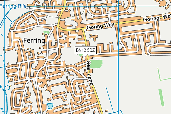 BN12 5DZ map - OS VectorMap District (Ordnance Survey) BN12 5DZ map - OS VectorMap District (Ordnance Survey)
