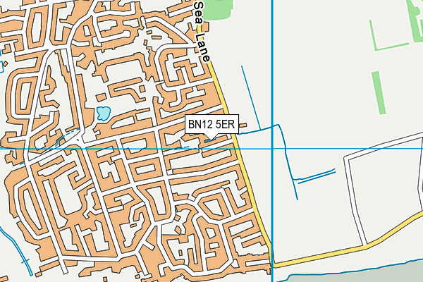 BN12 5ER map - OS VectorMap District (Ordnance Survey) BN12 5ER map - OS VectorMap District (Ordnance Survey)