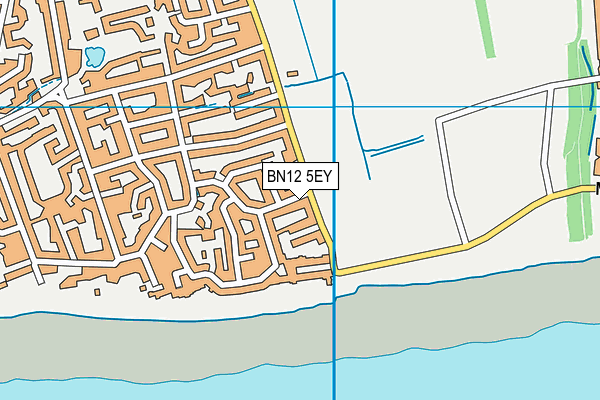 BN12 5EY map - OS VectorMap District (Ordnance Survey) BN12 5EY map - OS VectorMap District (Ordnance Survey)