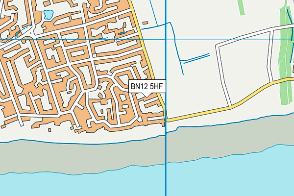 BN12 5HF map - OS VectorMap District (Ordnance Survey) BN12 5HF map - OS VectorMap District (Ordnance Survey)