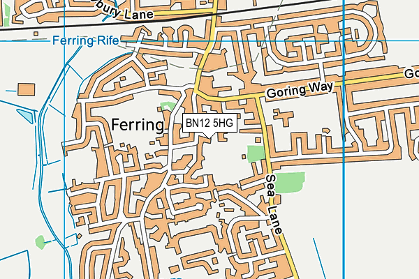 BN12 5HG map - OS VectorMap District (Ordnance Survey) BN12 5HG map - OS VectorMap District (Ordnance Survey)