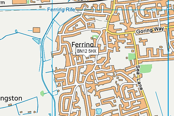 BN12 5HX map - OS VectorMap District (Ordnance Survey) BN12 5HX map - OS VectorMap District (Ordnance Survey)