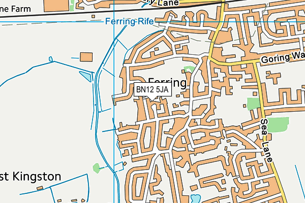 BN12 5JA map - OS VectorMap District (Ordnance Survey) BN12 5JA map - OS VectorMap District (Ordnance Survey)