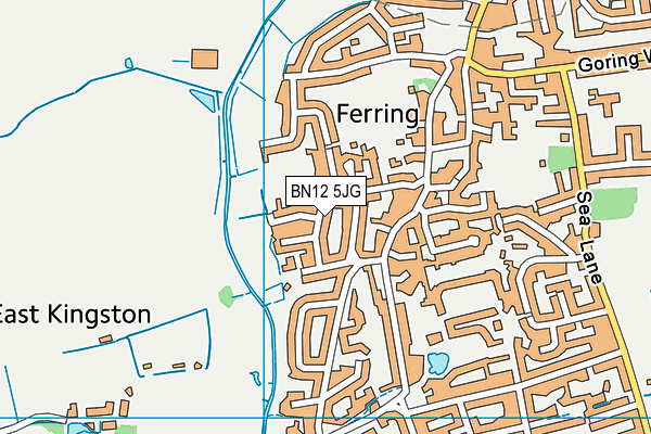 BN12 5JG map - OS VectorMap District (Ordnance Survey) BN12 5JG map - OS VectorMap District (Ordnance Survey)