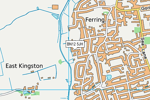 BN12 5JH map - OS VectorMap District (Ordnance Survey) BN12 5JH map - OS VectorMap District (Ordnance Survey)