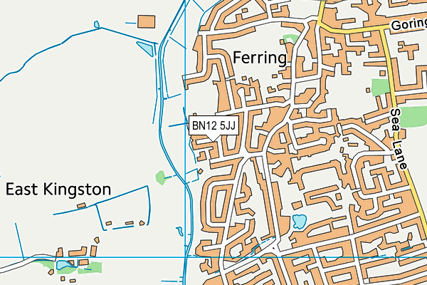 BN12 5JJ map - OS VectorMap District (Ordnance Survey) BN12 5JJ map - OS VectorMap District (Ordnance Survey)