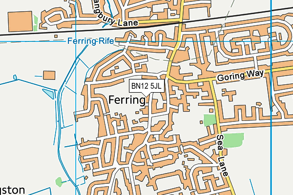 BN12 5JL map - OS VectorMap District (Ordnance Survey) BN12 5JL map - OS VectorMap District (Ordnance Survey)