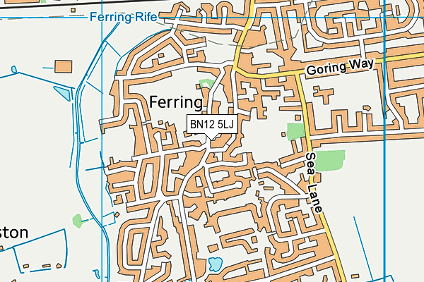 BN12 5LJ map - OS VectorMap District (Ordnance Survey) BN12 5LJ map - OS VectorMap District (Ordnance Survey)