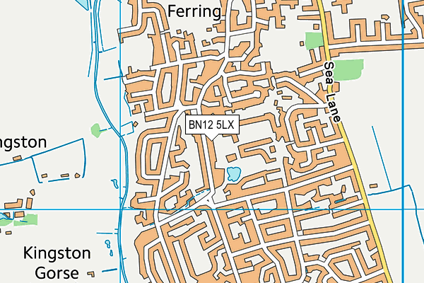 BN12 5LX map - OS VectorMap District (Ordnance Survey) BN12 5LX map - OS VectorMap District (Ordnance Survey)