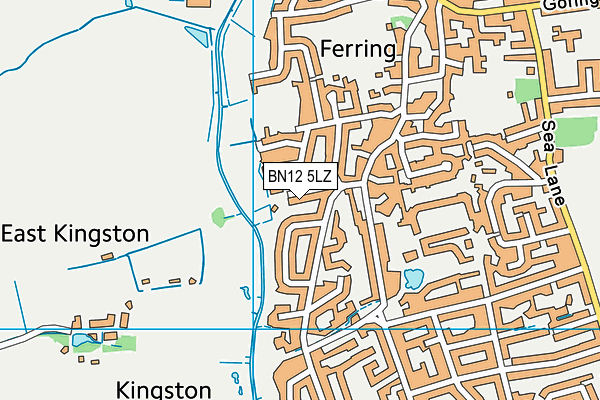 BN12 5LZ map - OS VectorMap District (Ordnance Survey) BN12 5LZ map - OS VectorMap District (Ordnance Survey)