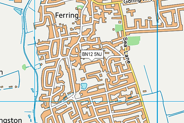BN12 5NJ map - OS VectorMap District (Ordnance Survey) BN12 5NJ map - OS VectorMap District (Ordnance Survey)