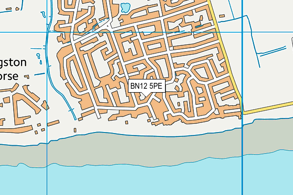 BN12 5PE map - OS VectorMap District (Ordnance Survey) BN12 5PE map - OS VectorMap District (Ordnance Survey)