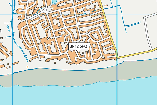 BN12 5PQ map - OS VectorMap District (Ordnance Survey) BN12 5PQ map - OS VectorMap District (Ordnance Survey)