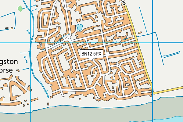 BN12 5PX map - OS VectorMap District (Ordnance Survey) BN12 5PX map - OS VectorMap District (Ordnance Survey)