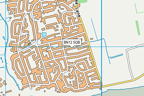 BN12 5QB map - OS VectorMap District (Ordnance Survey) BN12 5QB map - OS VectorMap District (Ordnance Survey)