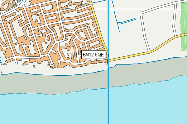 BN12 5QE map - OS VectorMap District (Ordnance Survey) BN12 5QE map - OS VectorMap District (Ordnance Survey)