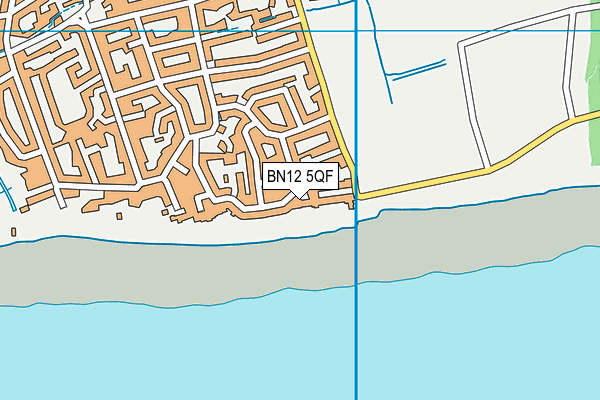 BN12 5QF map - OS VectorMap District (Ordnance Survey) BN12 5QF map - OS VectorMap District (Ordnance Survey)