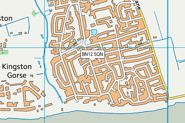 BN12 5QN map - OS VectorMap District (Ordnance Survey) BN12 5QN map - OS VectorMap District (Ordnance Survey)