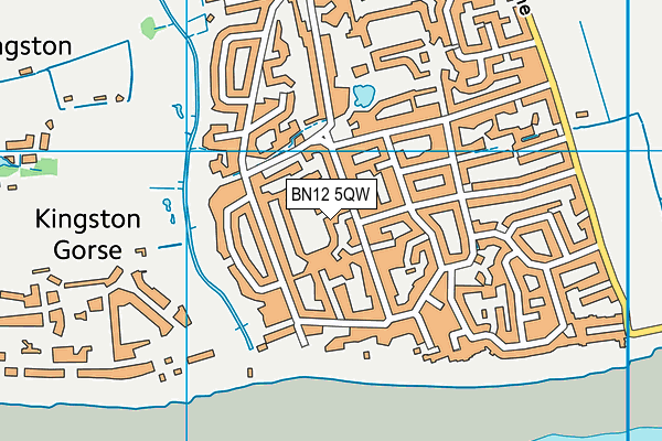 BN12 5QW map - OS VectorMap District (Ordnance Survey) BN12 5QW map - OS VectorMap District (Ordnance Survey)