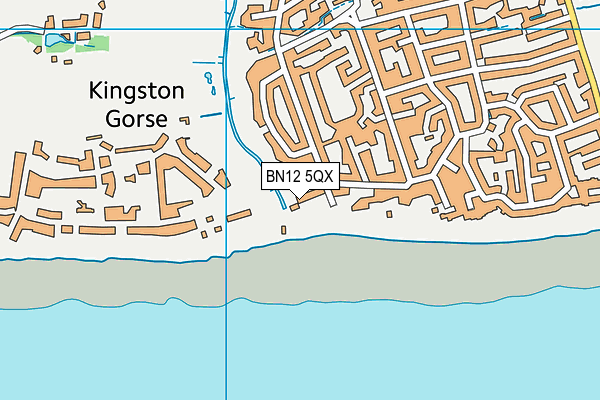 BN12 5QX map - OS VectorMap District (Ordnance Survey)