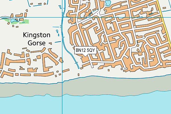 BN12 5QY map - OS VectorMap District (Ordnance Survey) BN12 5QY map - OS VectorMap District (Ordnance Survey)