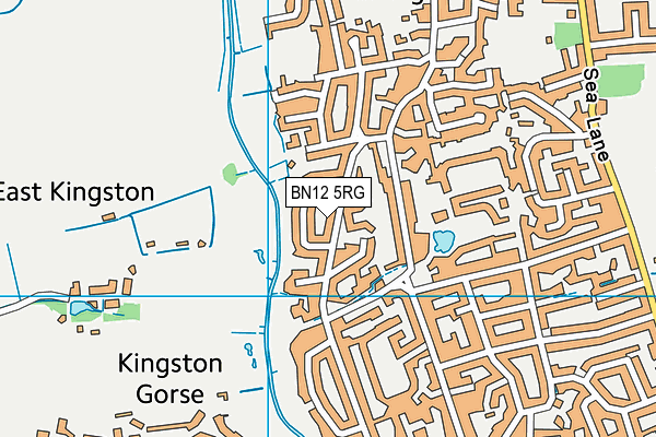 BN12 5RG map - OS VectorMap District (Ordnance Survey) BN12 5RG map - OS VectorMap District (Ordnance Survey)
