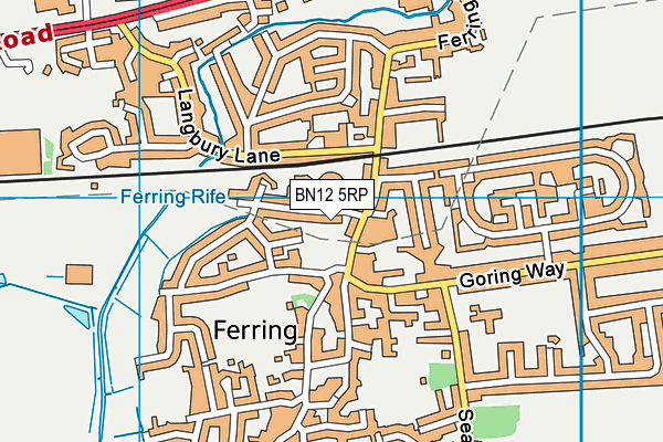 BN12 5RP map - OS VectorMap District (Ordnance Survey) BN12 5RP map - OS VectorMap District (Ordnance Survey)