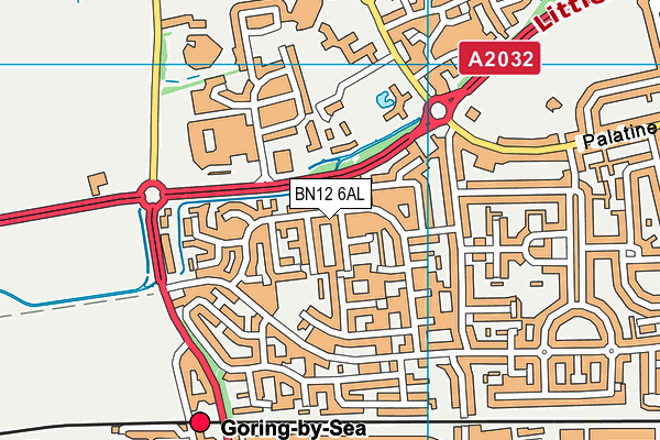 BN12 6AL map - OS VectorMap District (Ordnance Survey) BN12 6AL map - OS VectorMap District (Ordnance Survey)