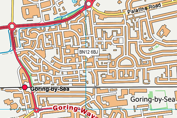 BN12 6BJ map - OS VectorMap District (Ordnance Survey) BN12 6BJ map - OS VectorMap District (Ordnance Survey)