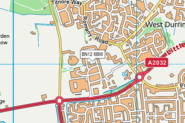 BN12 6BW map - OS VectorMap District (Ordnance Survey) BN12 6BW map - OS VectorMap District (Ordnance Survey)