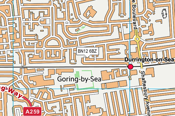 BN12 6BZ map - OS VectorMap District (Ordnance Survey) BN12 6BZ map - OS VectorMap District (Ordnance Survey)