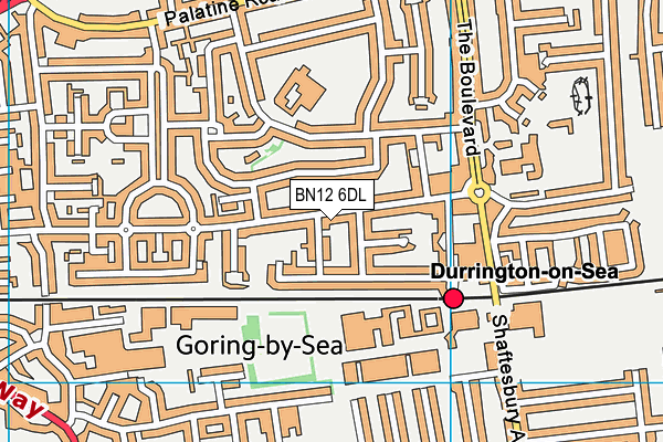 BN12 6DL map - OS VectorMap District (Ordnance Survey) BN12 6DL map - OS VectorMap District (Ordnance Survey)