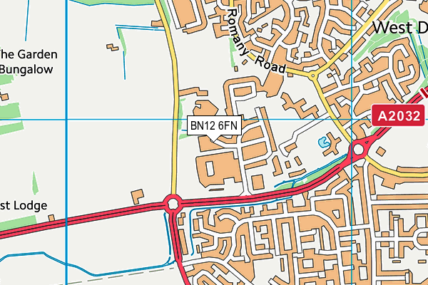 BN12 6FN map - OS VectorMap District (Ordnance Survey) BN12 6FN map - OS VectorMap District (Ordnance Survey)