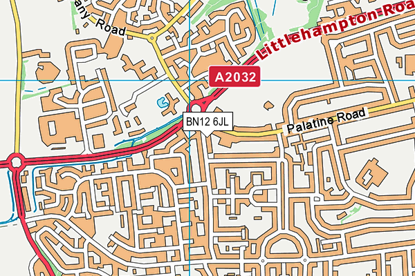 BN12 6JL map - OS VectorMap District (Ordnance Survey) BN12 6JL map - OS VectorMap District (Ordnance Survey)