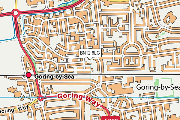 BN12 6LG map - OS VectorMap District (Ordnance Survey) BN12 6LG map - OS VectorMap District (Ordnance Survey)