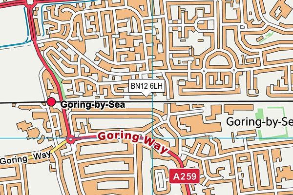 BN12 6LH map - OS VectorMap District (Ordnance Survey) BN12 6LH map - OS VectorMap District (Ordnance Survey)