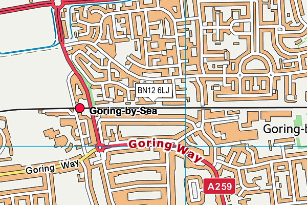 BN12 6LJ map - OS VectorMap District (Ordnance Survey) BN12 6LJ map - OS VectorMap District (Ordnance Survey)
