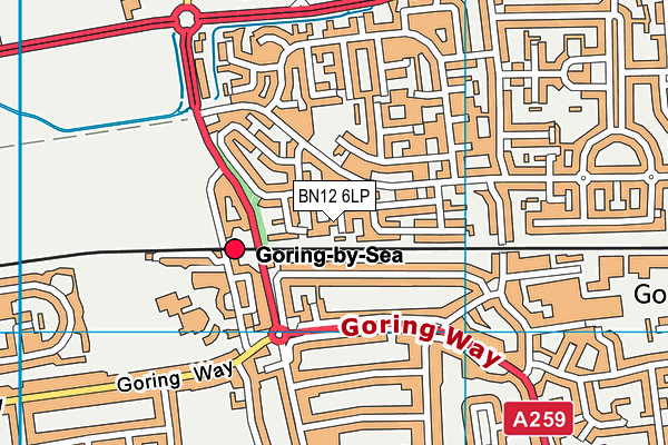 BN12 6LP map - OS VectorMap District (Ordnance Survey) BN12 6LP map - OS VectorMap District (Ordnance Survey)